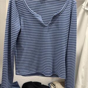 Blue Striped Women's Top